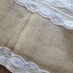 Burlap Lace Table Runners