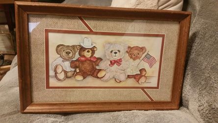4 bears wall hanging picture