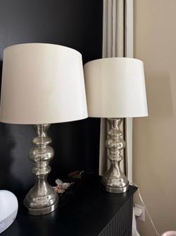 Pair of Mercury Glass Table Lamps