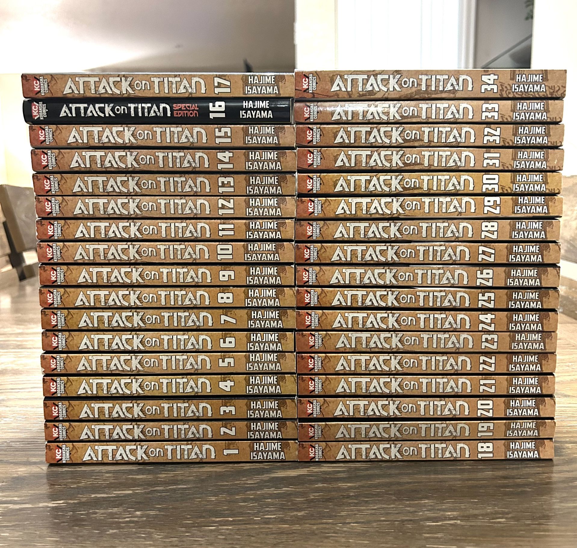 Attack On Titan Full Collection Volumes 1-34