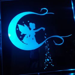 Fairy Etched Lighted Mirror