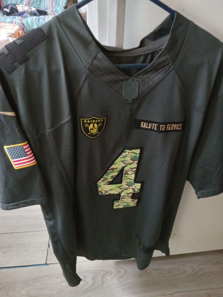 Raiders Jersey Army Brest Cancer Awareness  Large 
