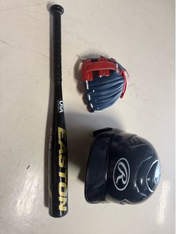 Youth Baseball Set – Bat, Helmet & Glove