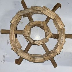 Wooden Wheel Decoration