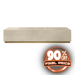 Restoration Hardware 67" Graydon Shargreen Plinth Coffee Table