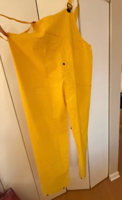 Yellow Waterproof Rain Bib Overalls - 3XL