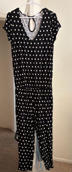 Black/off-white romper