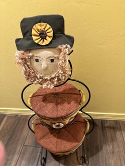 Thanksgiving Santa Decorations For Longaberger Baskets