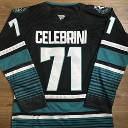 San Jose Sharks Celebrini Jersey black Cali Fin