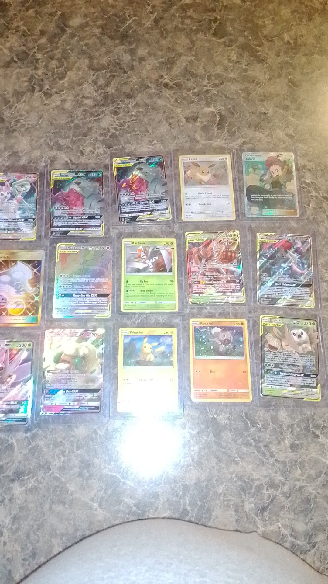 Sun and moon series Pokemon card collection