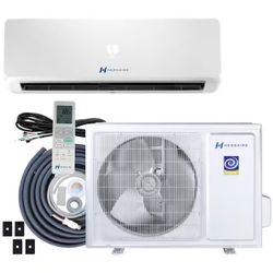 DIY 21 SEER2 18,000 BTU WiFi 1.5-Ton Ductless Mini Split Air Conditioner, Heat Pump, Variable Speed Inverter- 208V/230V