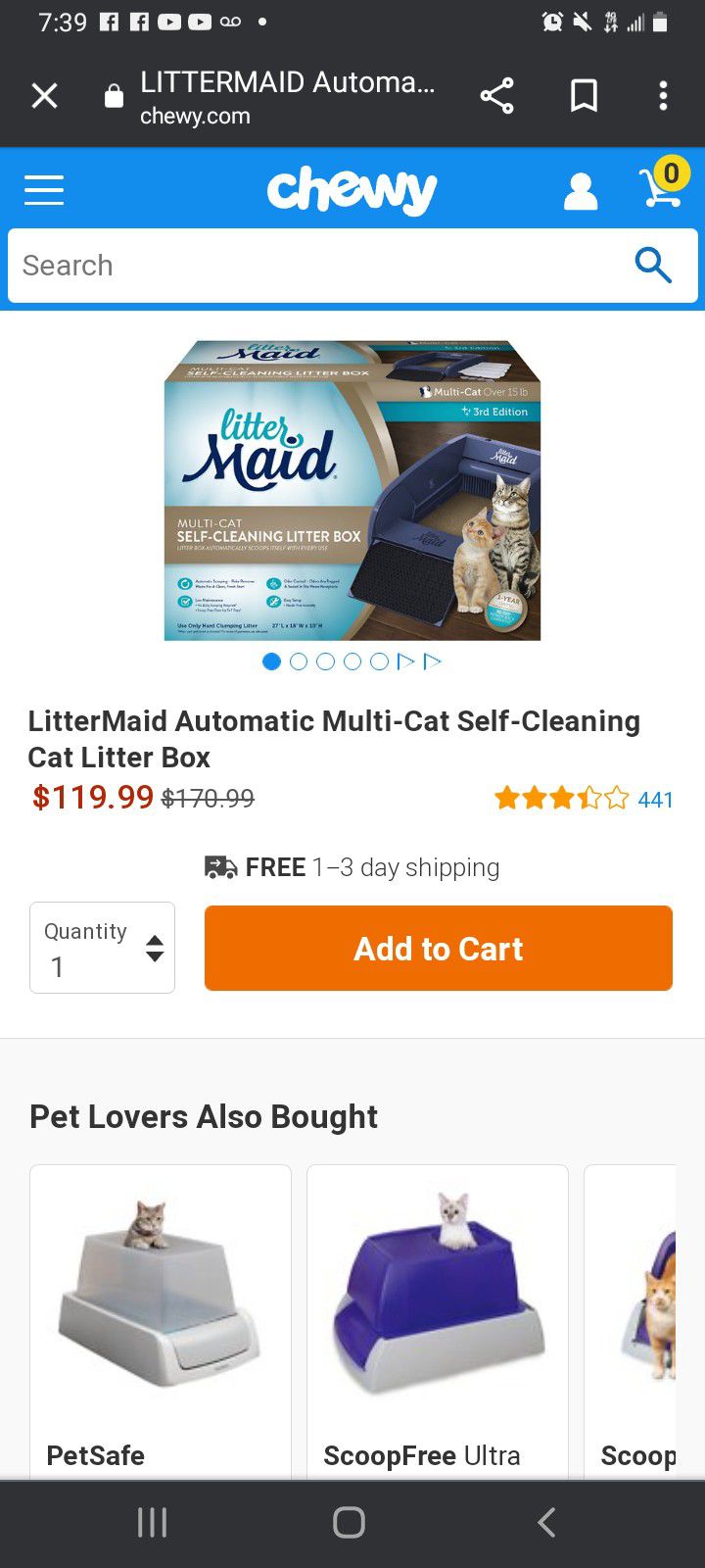 New Litter Maid Self Cleaning Litter Box