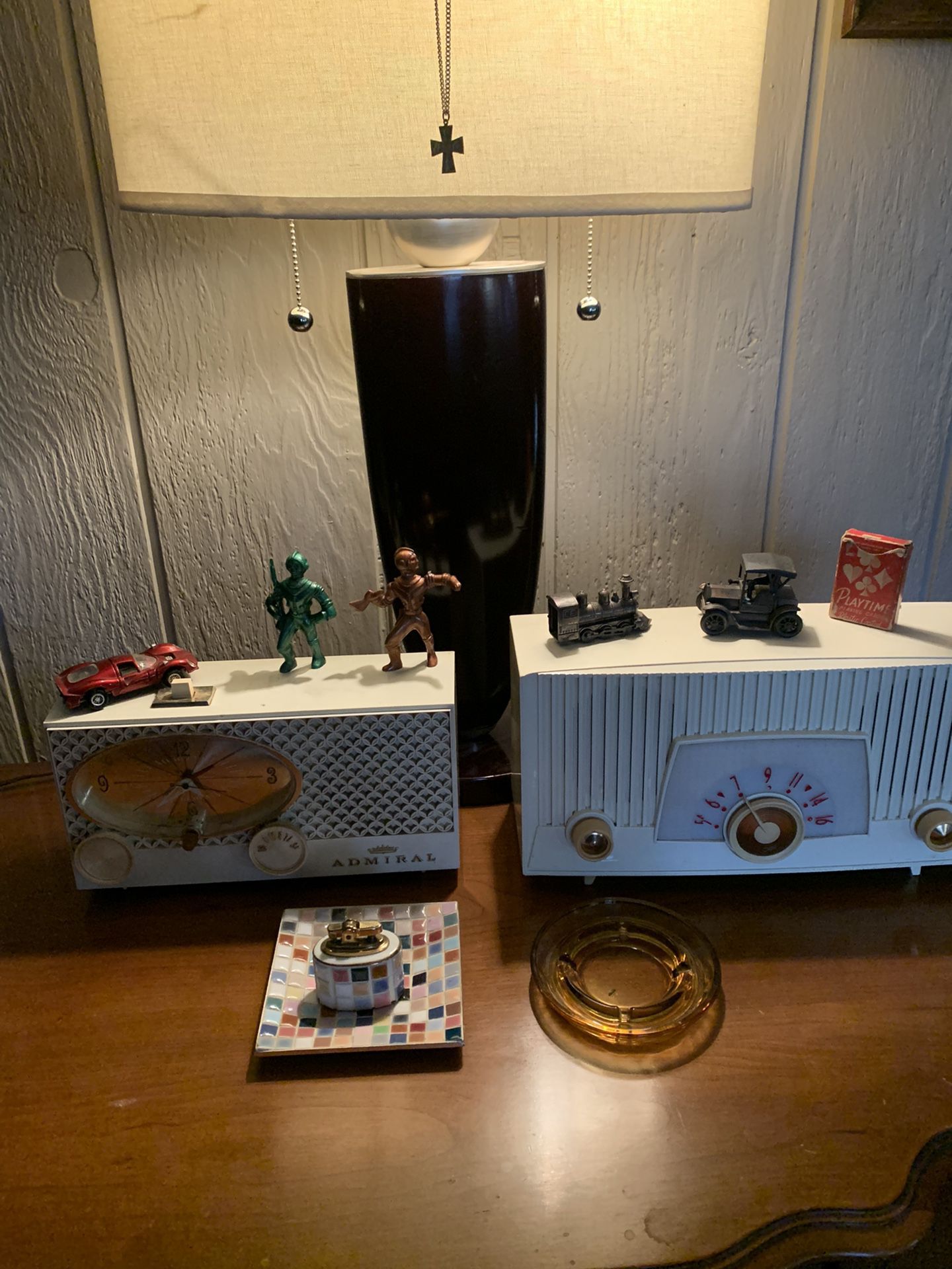 Vintage Clock & Radio(s) ashtray  spaceman Toys