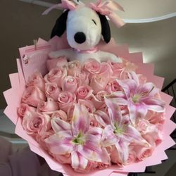 50 Roses With Lillie’s And Snoopy