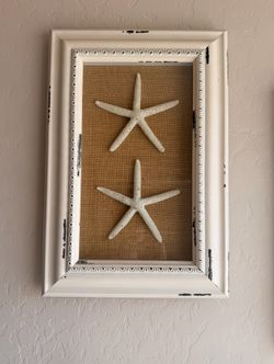 Framed Starfish Wall Decor | Coastal | Beach House