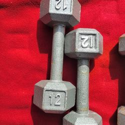SET OF 12LB HEXHEAD DUMBBELLS
 TOTAL 24LB
11525 S HALSTED dunkin donuts
25$   CASH ONLY  AS IS