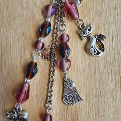 Unique Handmade Cat Charms Keychain
