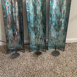 Turquoise Wall Candle Sconces