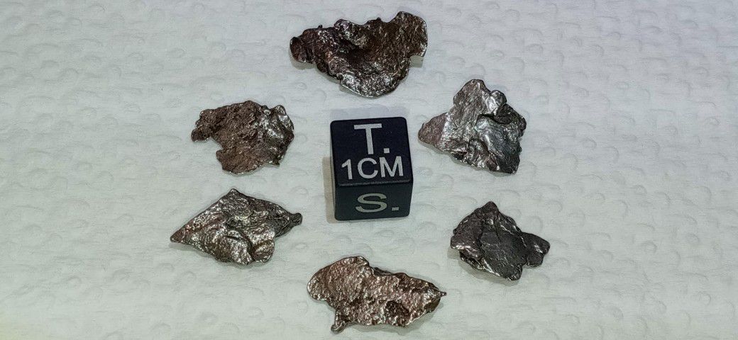 Lot of 6 Campo del Cielo (Field of Heaven) Meteorites 5.7 grams total