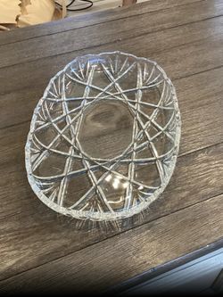Vintage Crystal Serving Dish