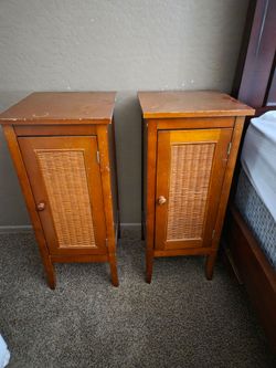 Matching wood end tables