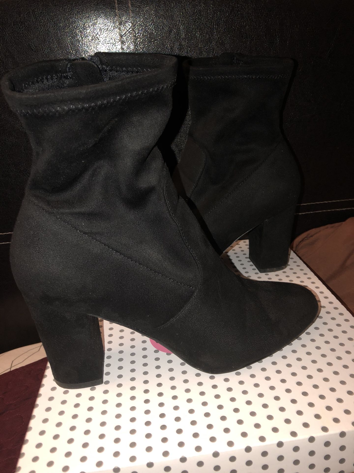 Black ankle booties 8