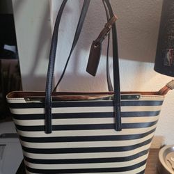 Aldo Navy Blue And White Purse