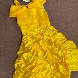 New 3 4 Kids Girls Renaissance  Princess Victorian bell Disney Dress Costume yellow 