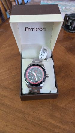 Armitron men's stainless steel multi-function watch (model 20-5351BRSV)