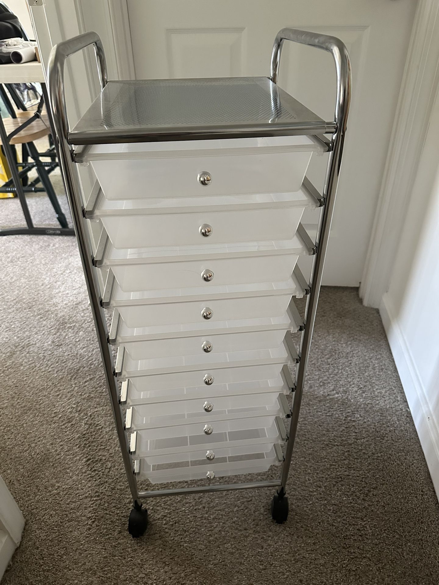 10 Drawer Rolling Storage Cart