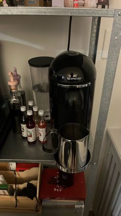 Nespresso Vertuo Coffee Machine Black and Capsule Container