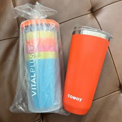 Tumbler & plastic cup set
