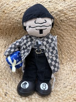 RARE 9" Vintage 2001 Homies TV 8Ball with Blue Gift Plush Crane Game Prize