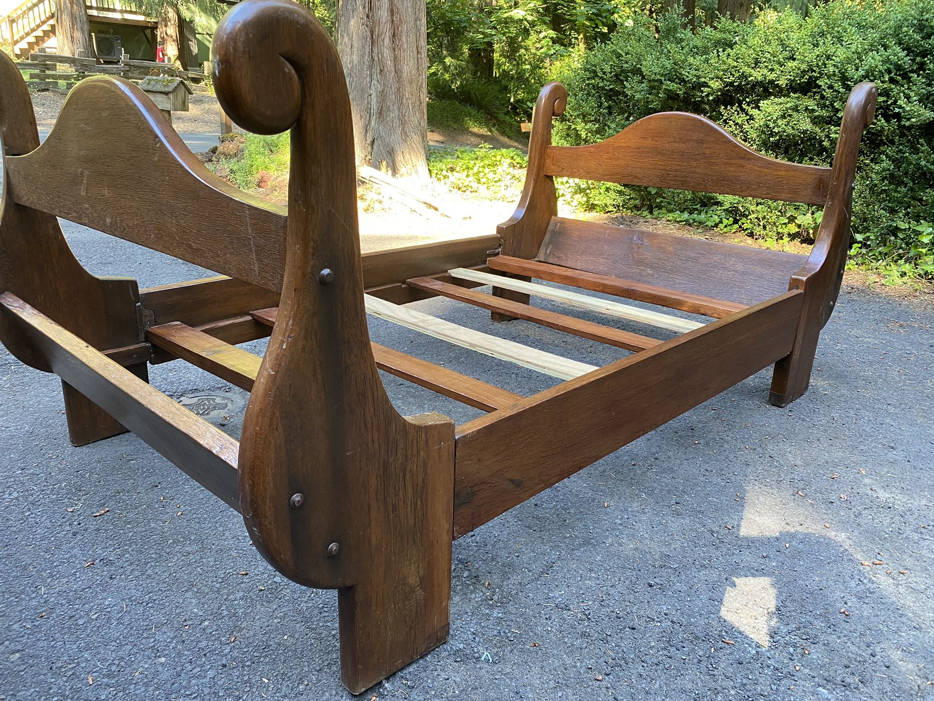 Vintage Mahogany Sleigh Bed
