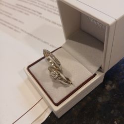 Diamond Engagement Ring/wedding Band Set 14k White Gold
