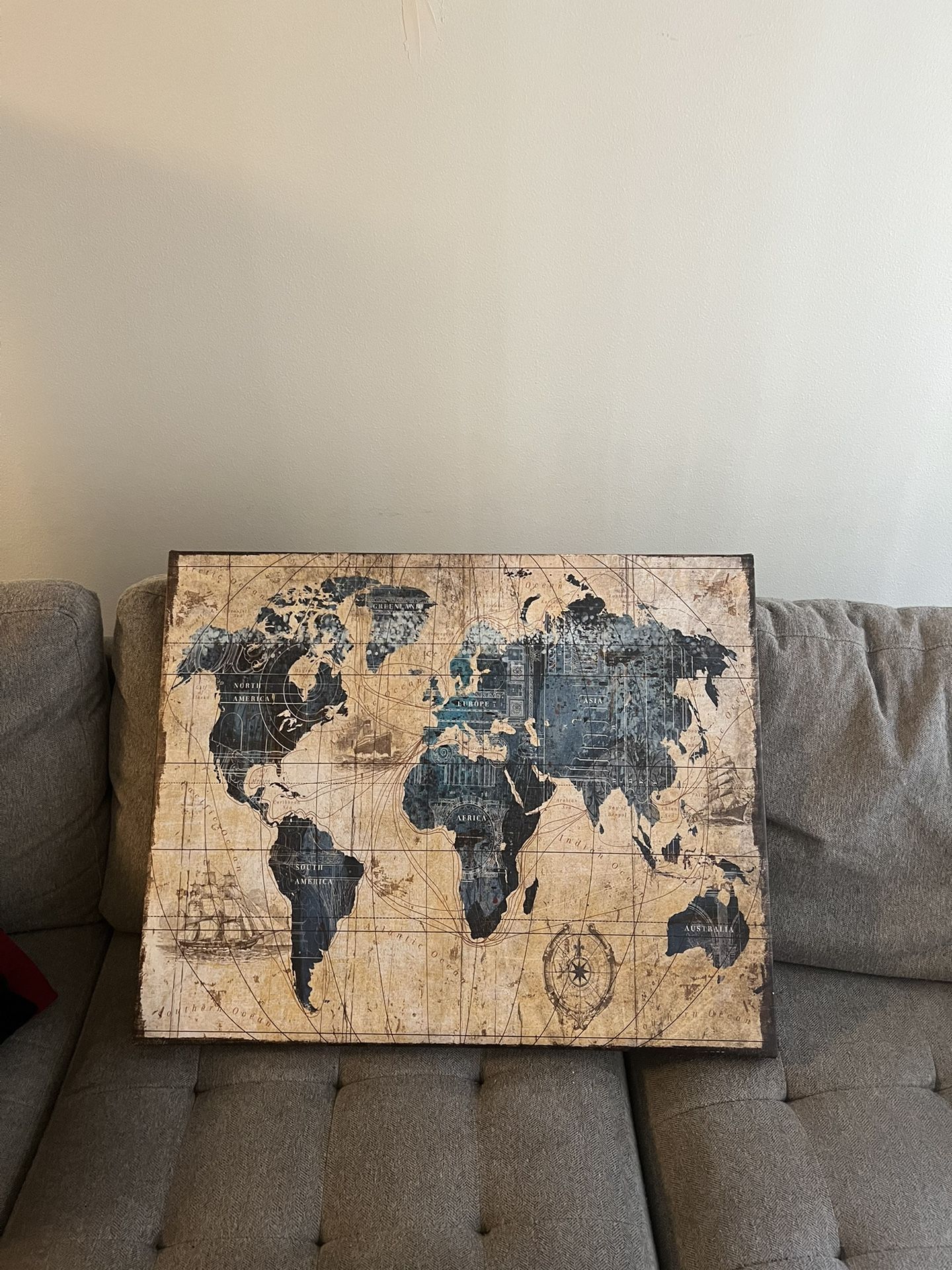 World Map Canvas Art