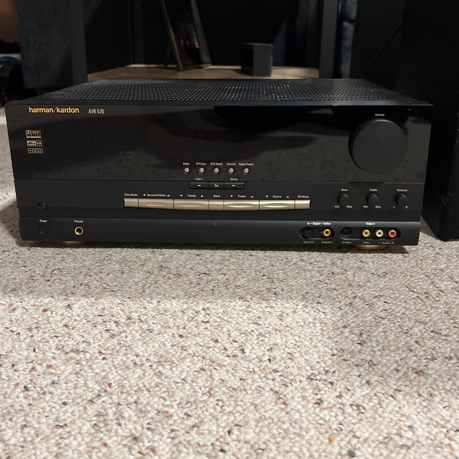 Harman Kardon Receiver, Center, Powered Sub And 2 Nuance speakers