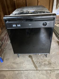 Black Whirlpool Dishwasher 