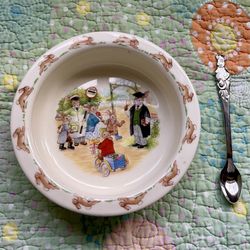 Bunnykins Babies Ceramic Bowl With Spoon Set 