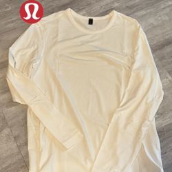 White Lululemon Long Sleeve, Size Large