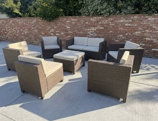 7-Piece Outdoor Wicker Patio Furniture Set