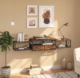 55” floating tv stand shelf