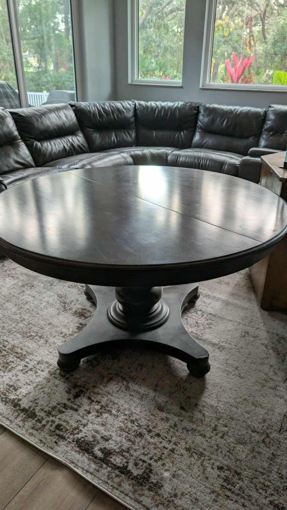 Dining Table, Leaf And 6 Chairs 