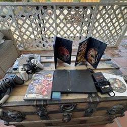 Ps2 Slim PlayStation 2 Slim With 4 Games And Two Remotes 