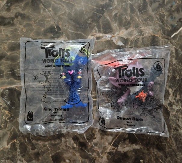 Sealed Trolls World Tour Mcdonalds Toys