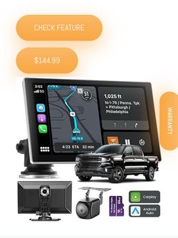 Carplay Screen for Car with cam