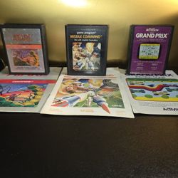 3 Atari Games With Paperwork