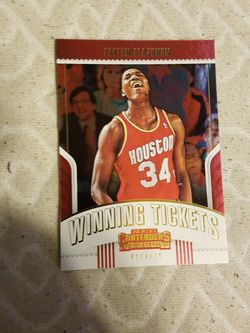 Hakeem Olajuwon Panini Winning Tickets Card