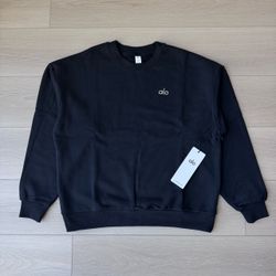 Alo Yoga Black Crewneck Sweatshirt