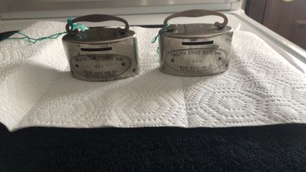 Vintage Metal Portable Safe Coin Bank